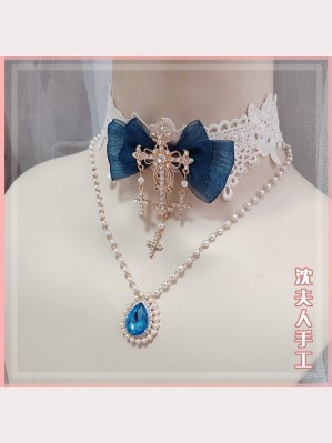 Handmade Classic Lolita Lace & Pendant Choker (SL01)